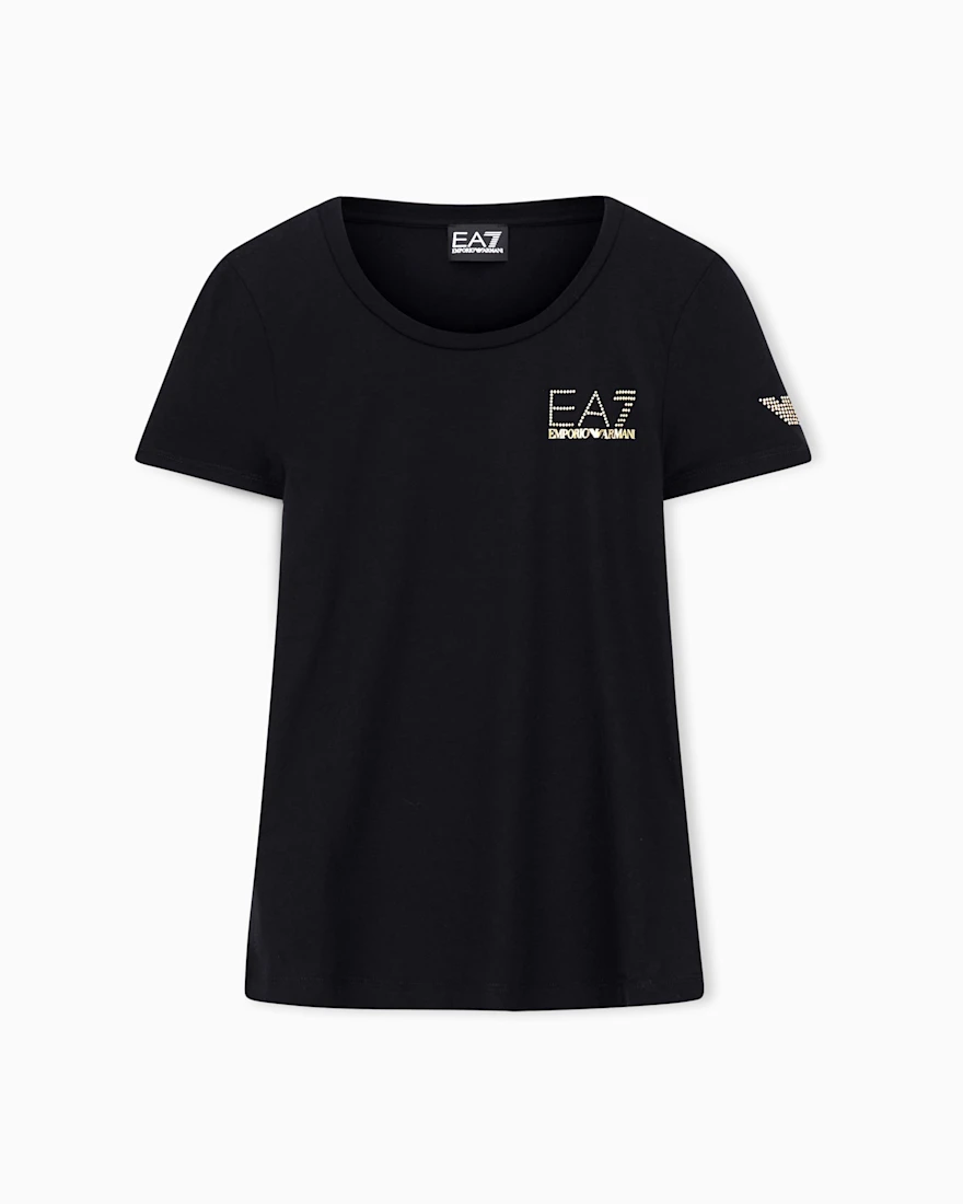 Футболка EA7 slim fit з круглим вирізом